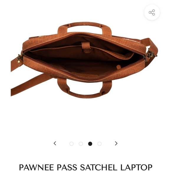 Myra Bag Brown and White Laptop Bag with Rustic Charm -actual Photos Added - Picture 3 of 10